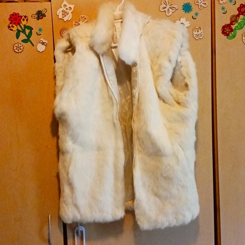 Real rabbit fur vest